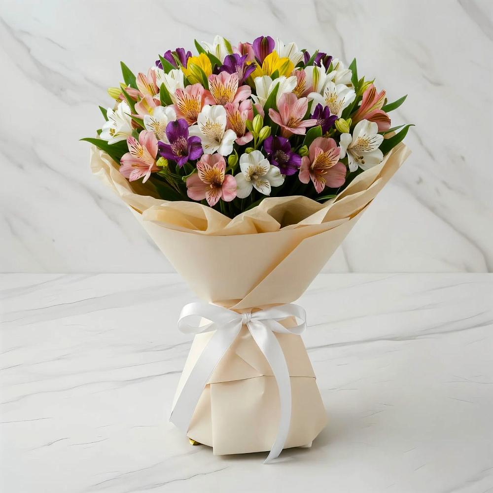 Букет цветов из: Альстромерии в Урус-Мартане