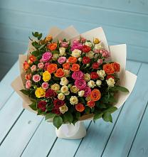 Букет Микс из разноцветных кустовых роз #REPLACE_PRED# Урус-Мартане